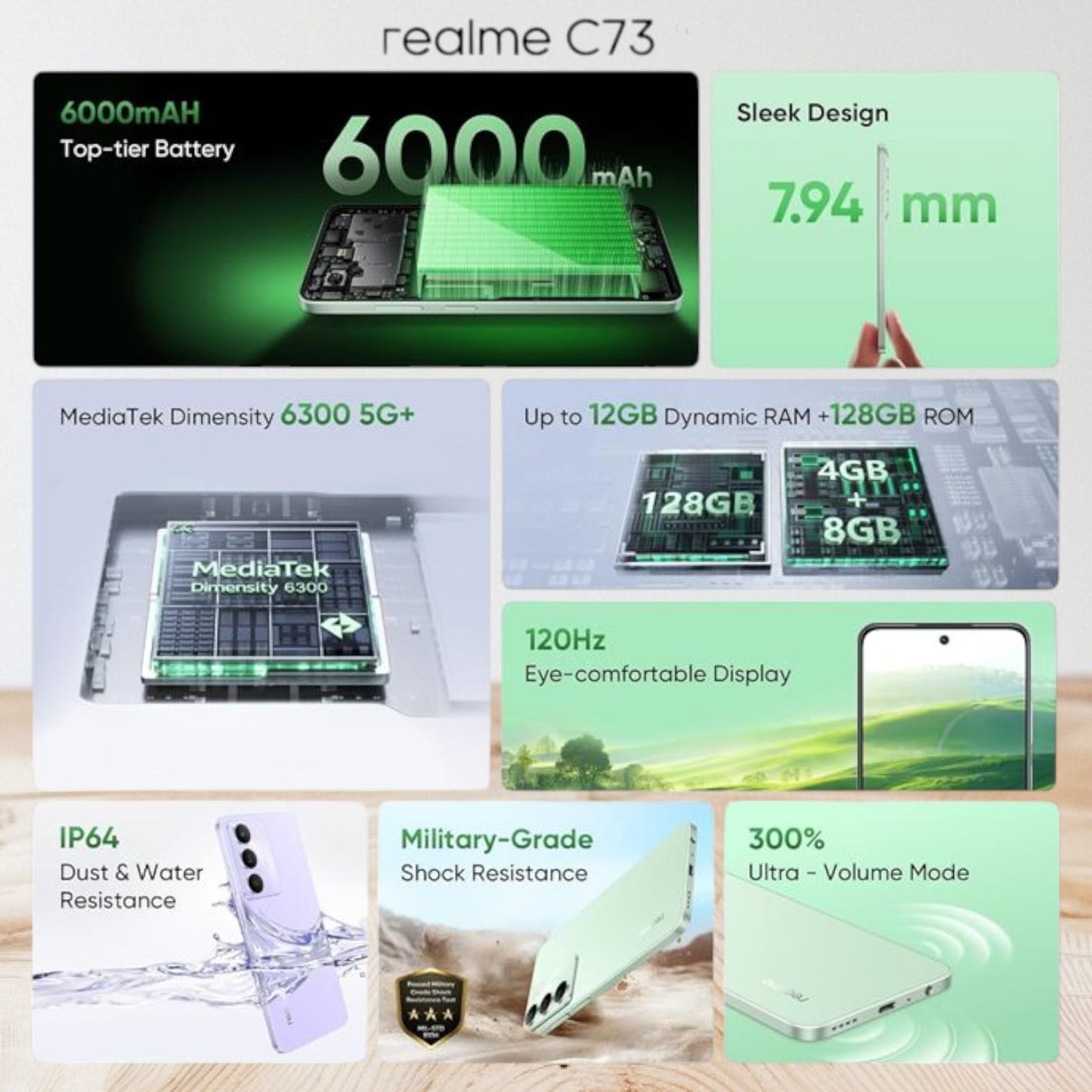 realme C73 5G (Onyx Black, 128 GB) (4 GB RAM