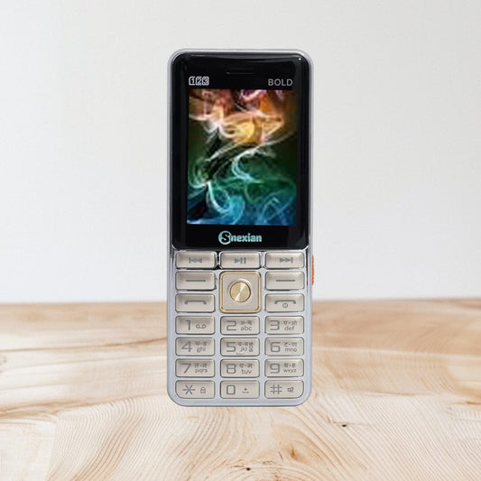 Snexian All-New Bold 10K Boom Speaker Dual Sim |Keypad Mobile| with 2.8" Large Display | Speaker | BT Dialer| Voice Changer |Auto Call Recording|Powerful 3000Mah Battery|FM|Camera|Feature Phone| Gold