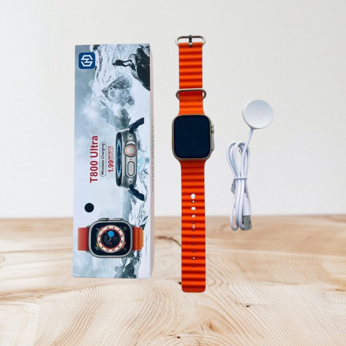 Satyam TRADERS T800 Ultra Smart Watch & Wireless Charger Smartwatch  (Black Strap, Free Size)