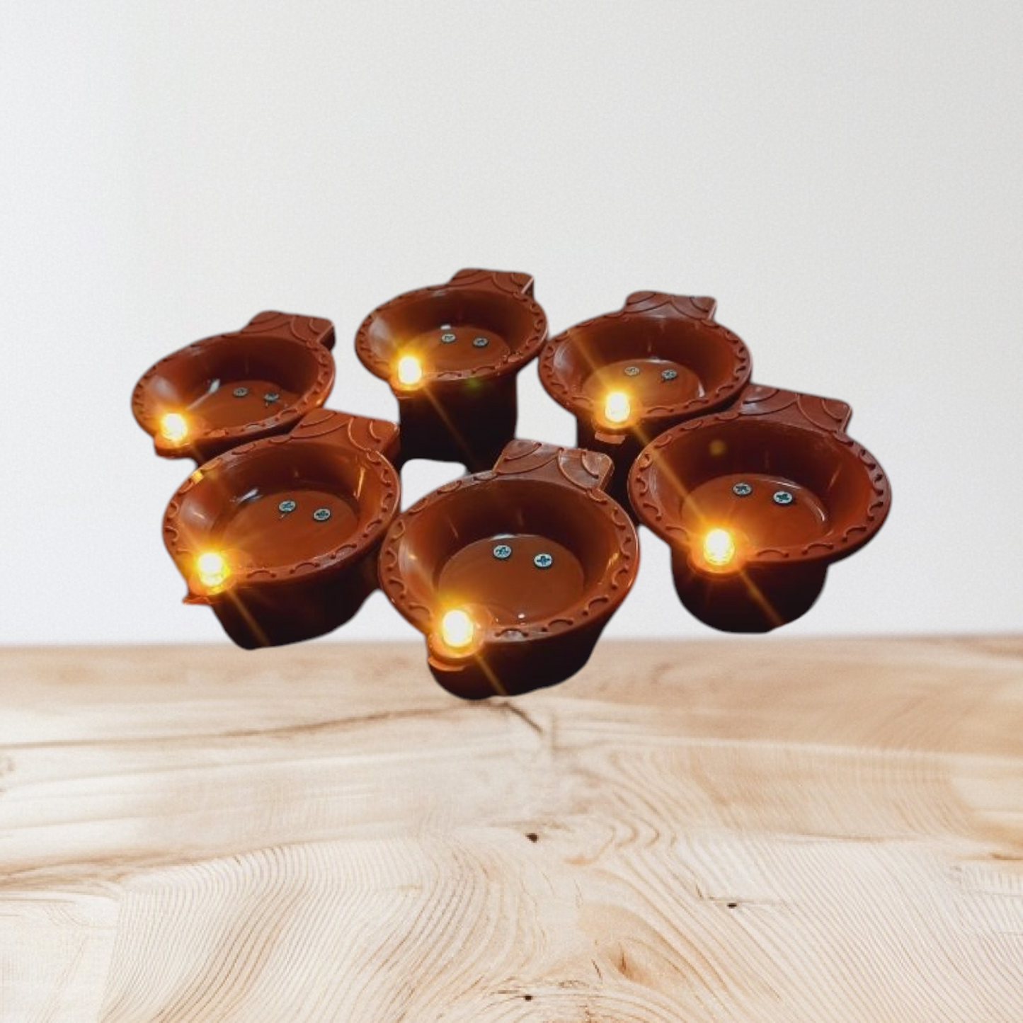 Water Sensor LED Diyas Flameless, Decorative Lights for Festivals, Home Décor🛍️Pack of 6🌹