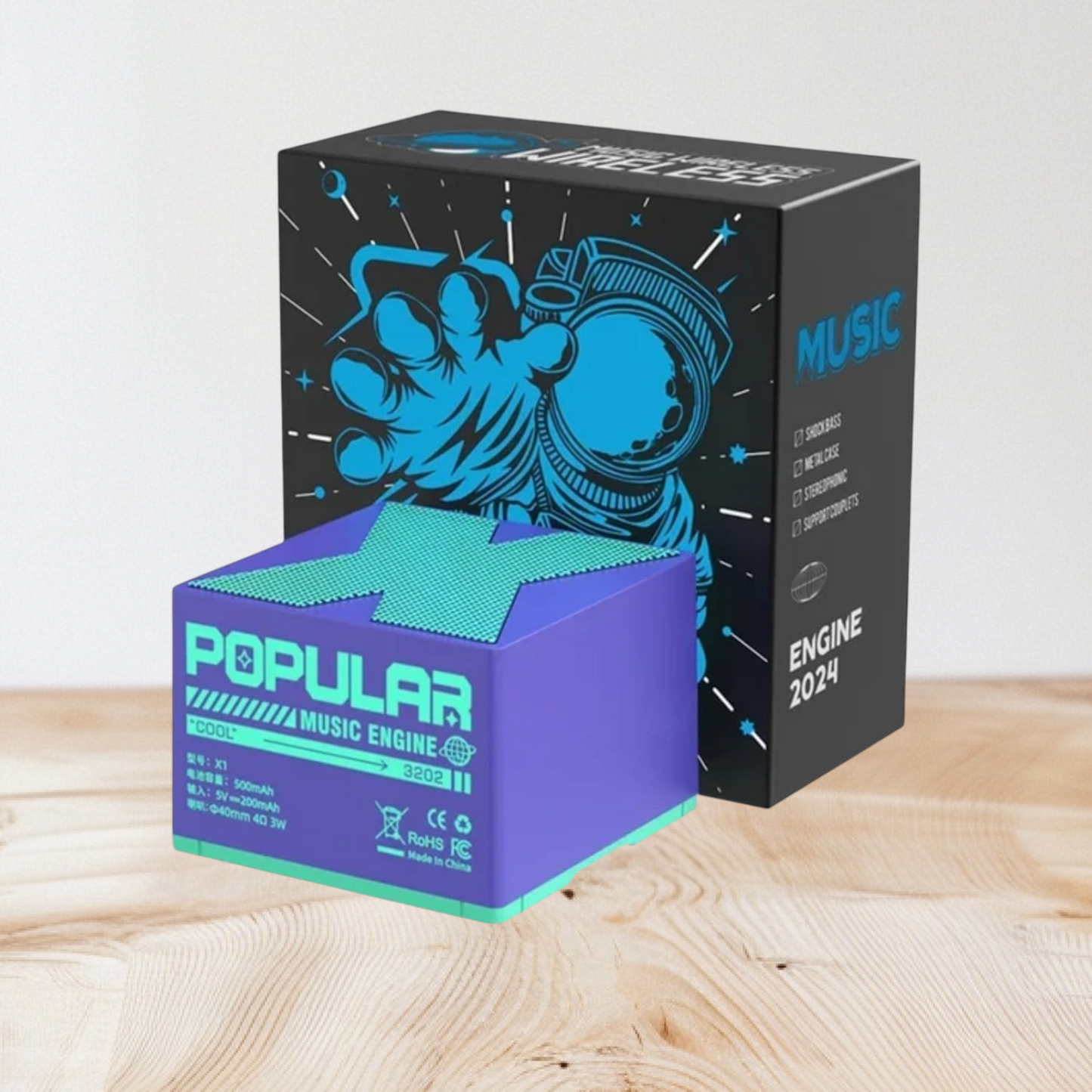 VEHOP X1 MINI 5W Wireless Bluetooth Mini Speaker with Loud Sound, 40mm Driver, Bluetooth V5.1 Strong Connectivity, Pocket Friendly Design, with Inbuilt MIC for Call Function for Android &