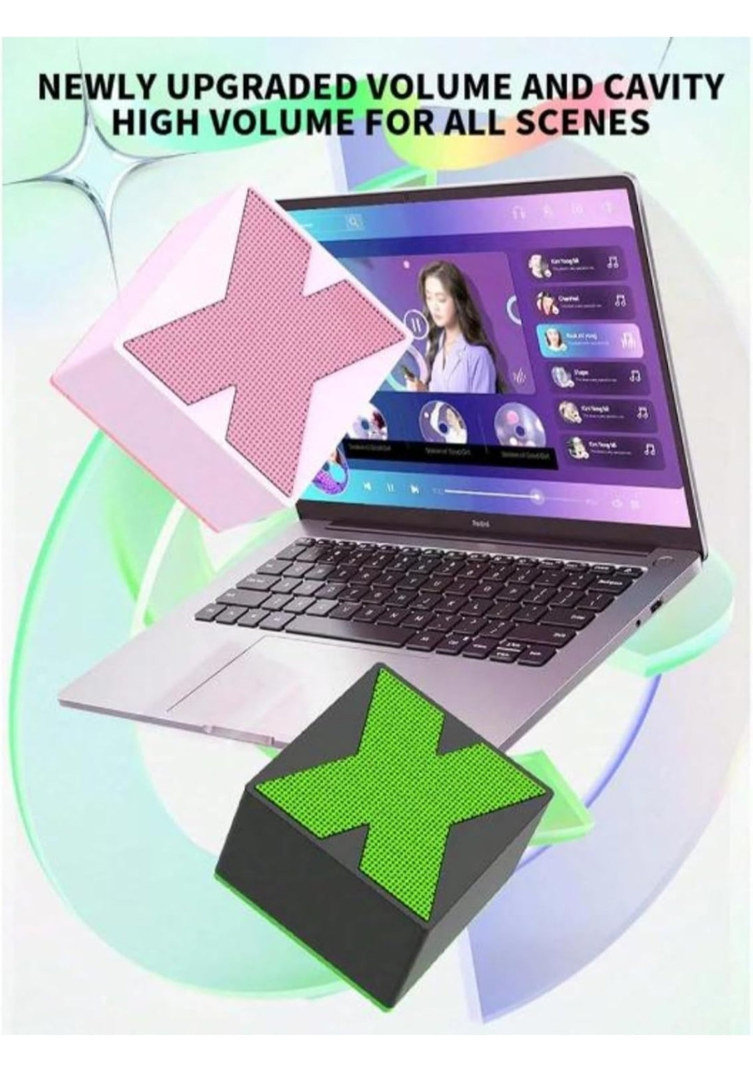 VEHOP X1 MINI 5W Wireless Bluetooth Mini Speaker with Loud Sound, 40mm Driver, Bluetooth V5.1 Strong Connectivity, Pocket Friendly Design, with Inbuilt MIC for Call Function for Android &