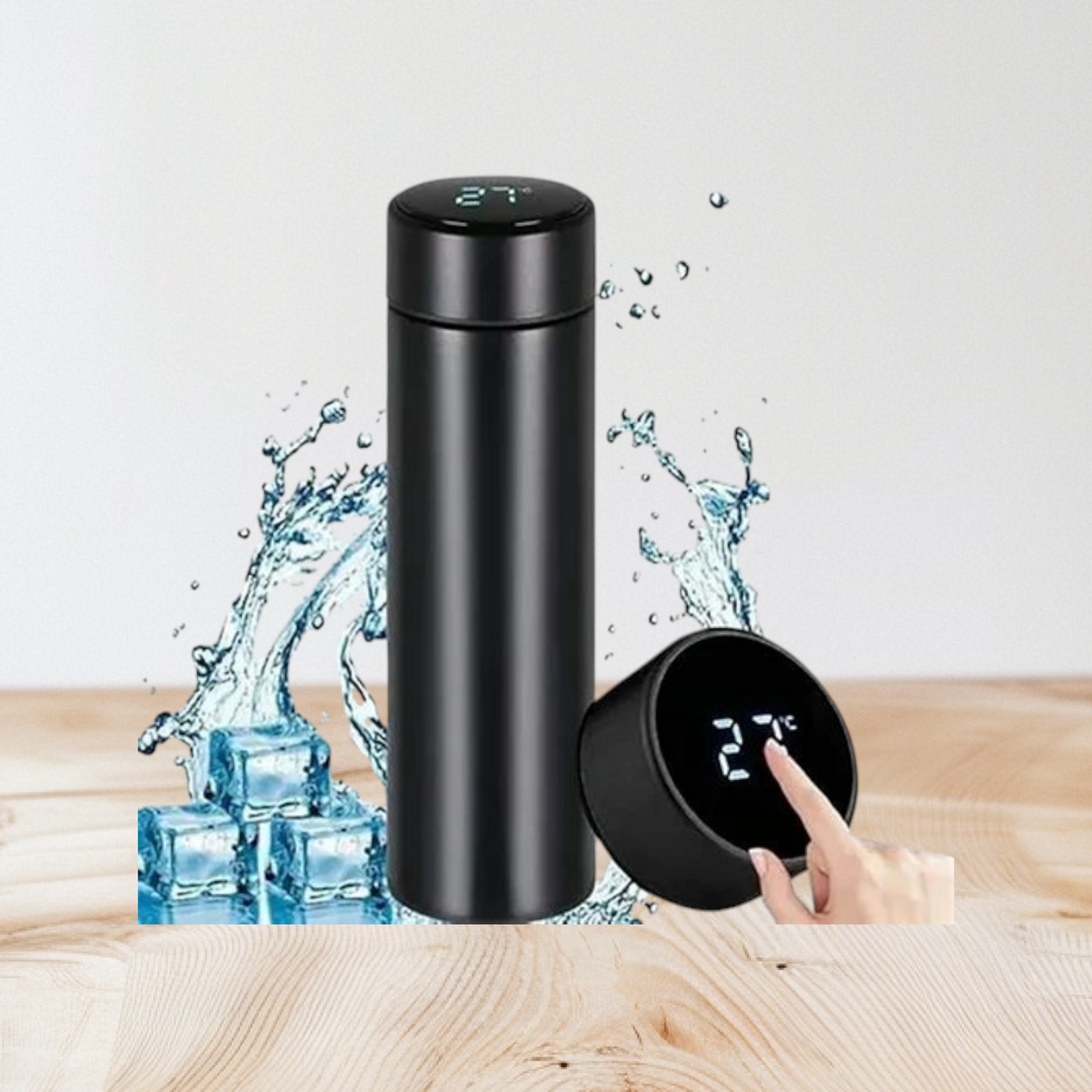 Features: It typically includes an LED display on the lid to show the real-time temperature of the beverage inside, often in Celsius.