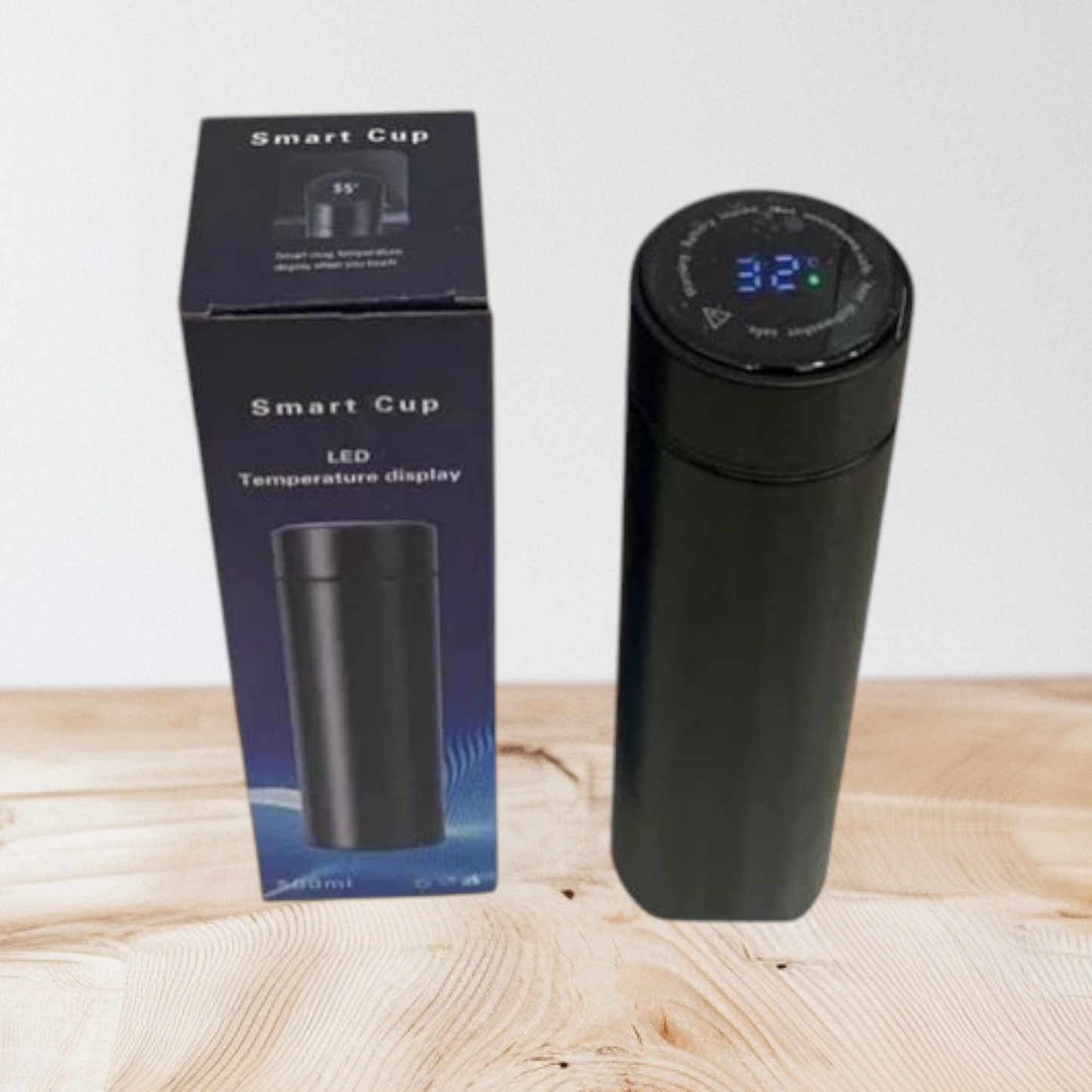 Features: It typically includes an LED display on the lid to show the real-time temperature of the beverage inside, often in Celsius.